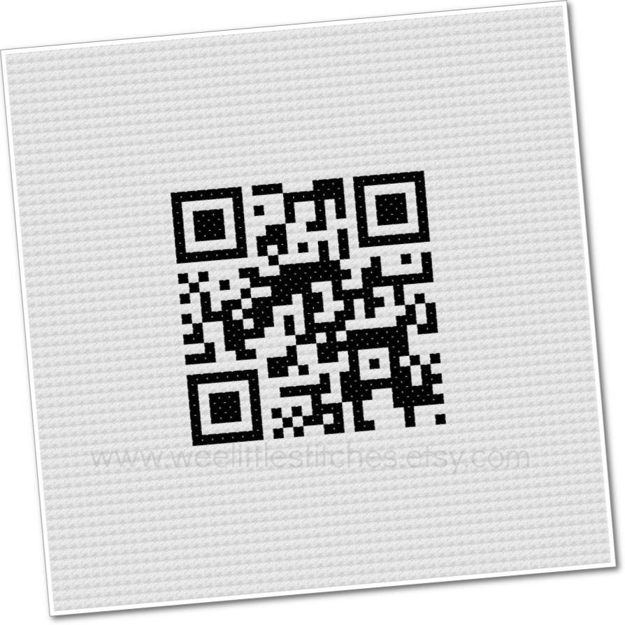 QR Code Cross-Stitch - PDF Pattern - instant download