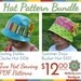Cloche Hat & Bucket Hat PDF Sewing Pattern Bundle - S106/S107COMBO- Baby to Adult Size Hat E-Patterns