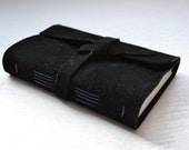Journal Sketchbook Black Suede Leather  with blank pages