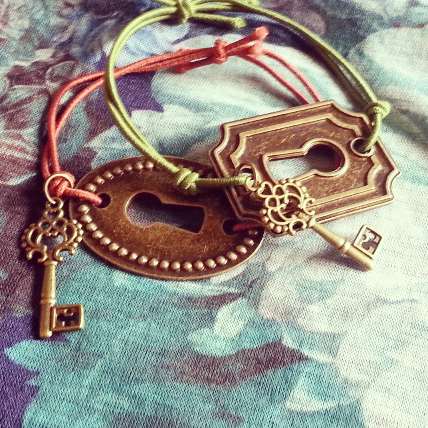 Lock and Key Stretch Bracelet