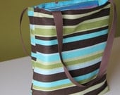 Library Tote Bag- Book Bag- Reversible