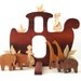 Wooden Toy Noah's Ark Waldorf Miniature with Three Pairs of Animals