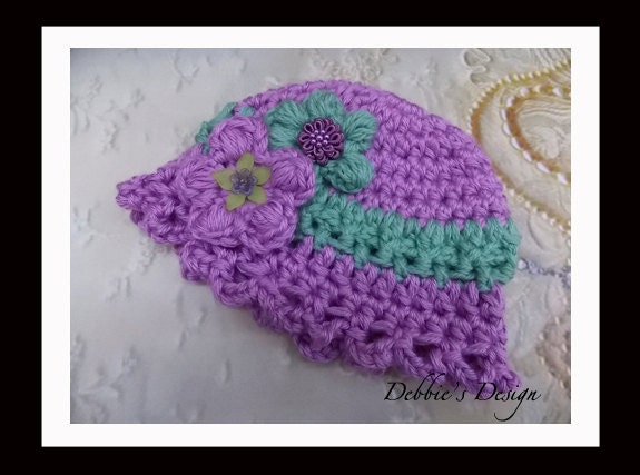 Baby Hat-87 FREE SHIPPING, Beanie, Cap, Kids, Children, Accessories, Embellished, Clothing, Handmade, 6 to 12 months, Accessories