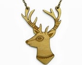 Wooden Deer Necklace