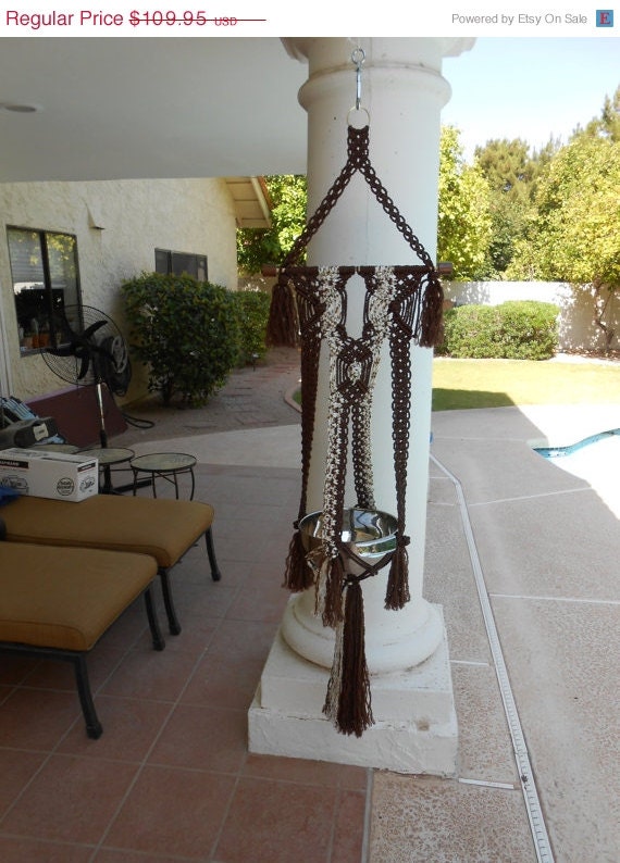 Spring into Spring Macrame Plant Hanger (Chocolate Delight)