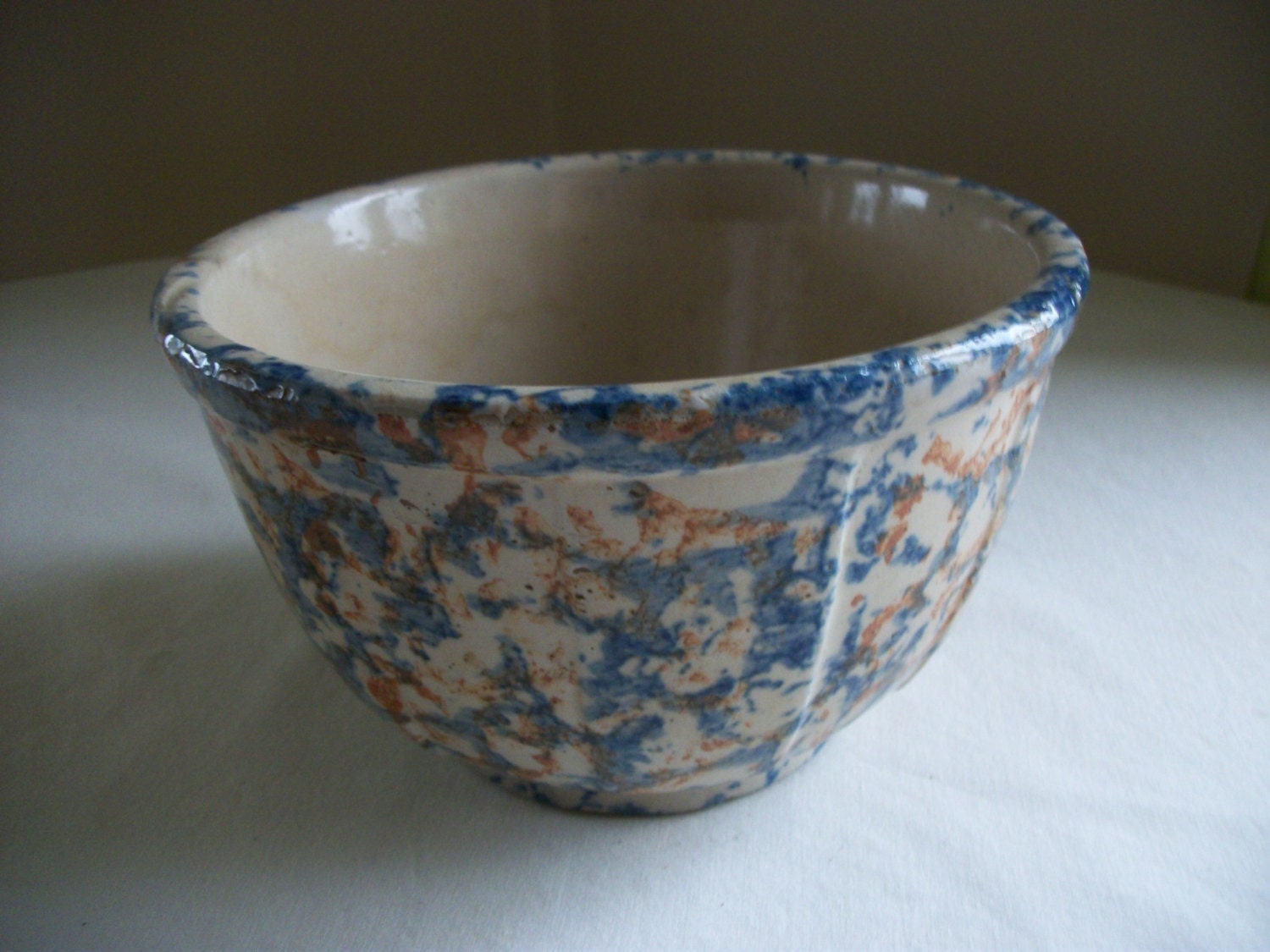 Vintage Red Wing Spongeware Advertising Bowl