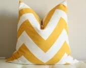 18x18 Large Yellow Chevron Pillow Cover