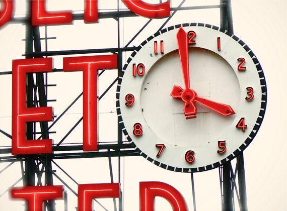 Almost four o'clock, fine art print, Pikes Place Market, Seattle, WA