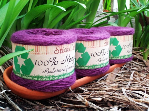 RECYCLED YARN - Mulberry - angora blend - lace weight