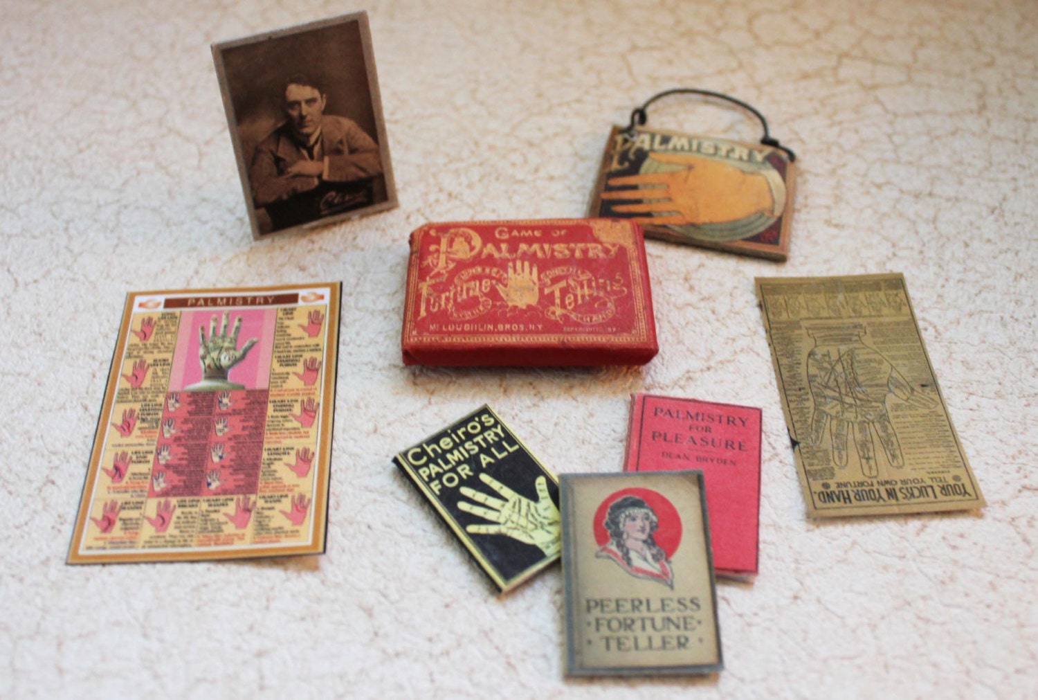 Palmistry Set  One Twelfth Scale For Dollhouse Roombox or Diorama