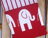 SALE - SLEEVE (FREE personalization) - kindle/ nook/ other - red elephant