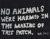 Vegan Vegetarian Punk Human Animal Patch