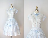 1950s Jerry Gilden Dress / 50s Rose Print Dress
