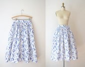 1950s Novelty Print Skirt / 50s Heart Print Skirt