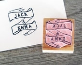 Custom Wedding Stamp, Banner Stamp, Save the Date Stamp