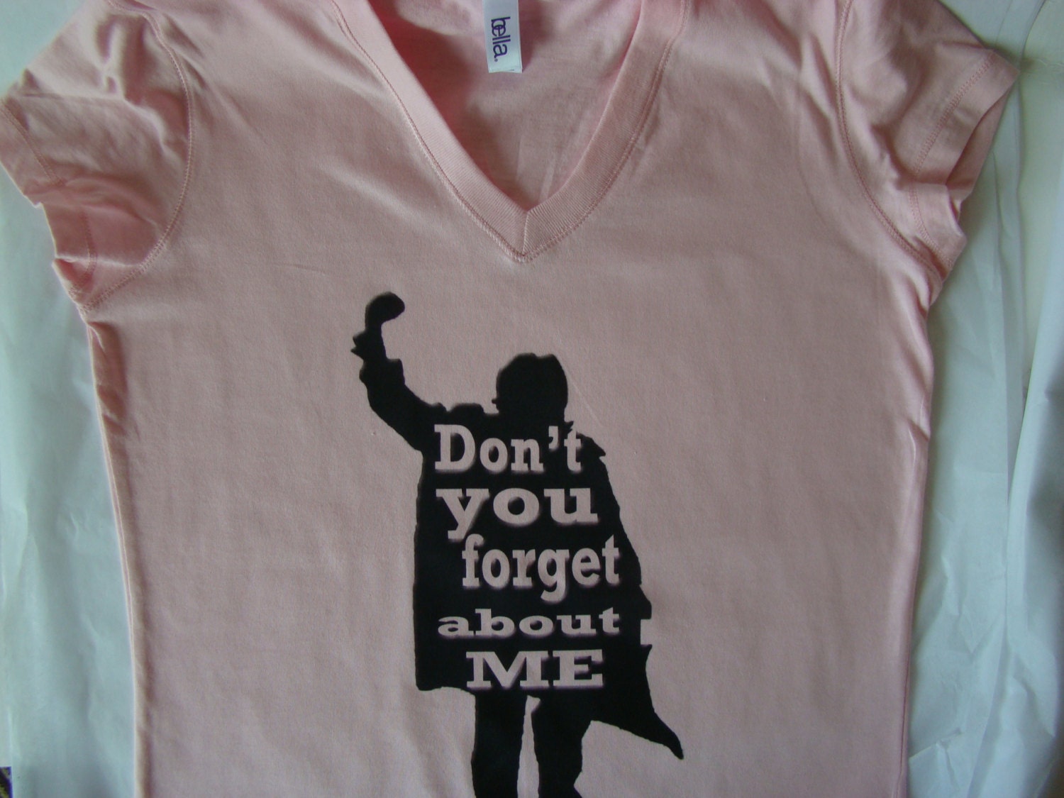 Breakfast Club 1985 tee shirt -PINK - Ladies Bella fitted tee - Don't  you forget about me - 80's tee shirt