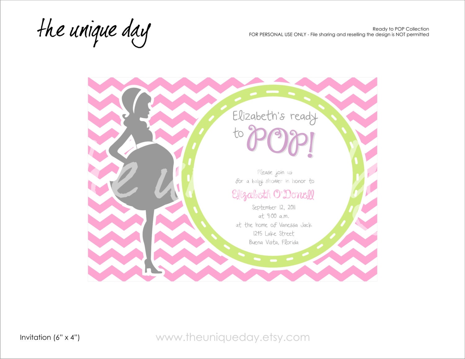 Custom Personalized Baby Shower Invitation Card (Digital Print Your Own) - Ready to POP (girl/boy/gender neutral available) Il_570xn
