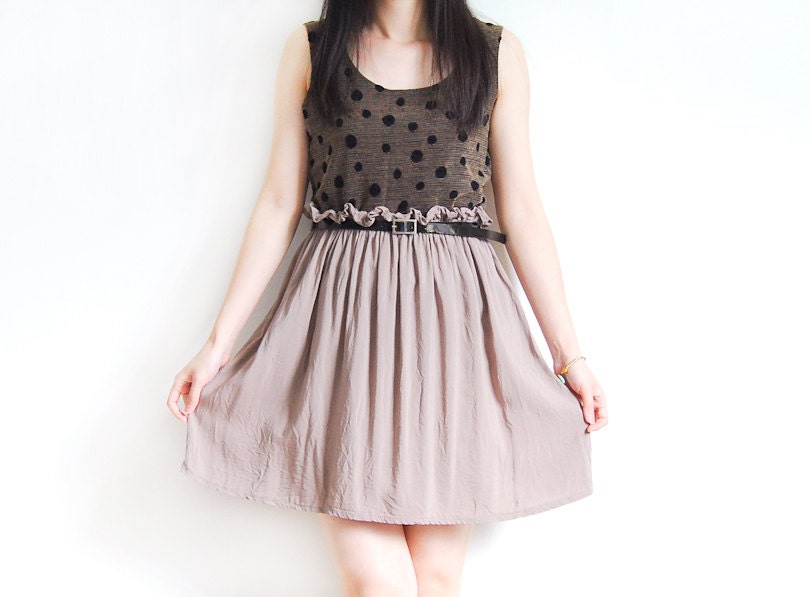Vintage Polka Dot Flintstones Sleeveless Blouse