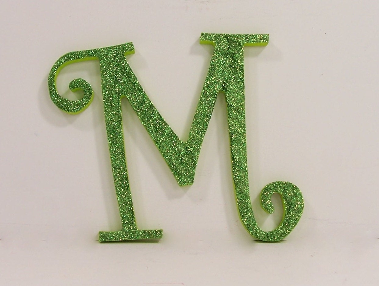 Glitter Monogram Initial Letter Glittered