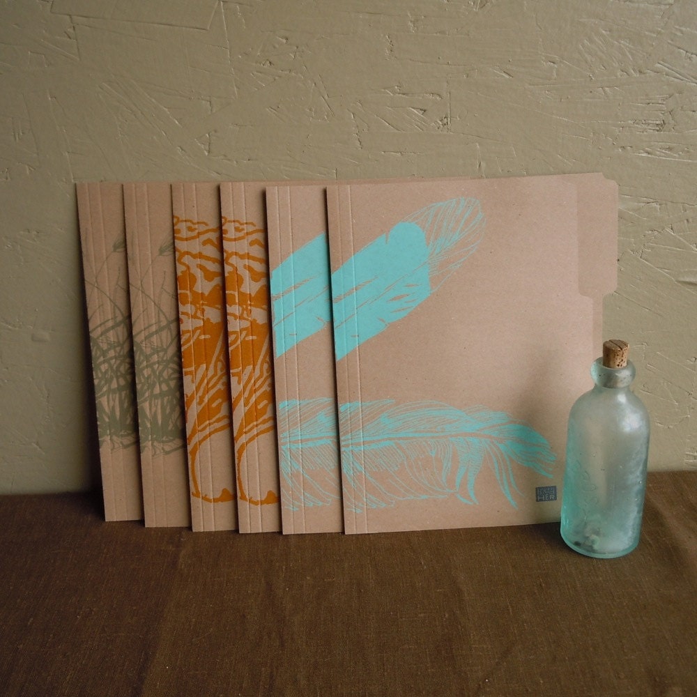 Cool Kraft File Folders with Nature Images