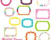 Rainbow Digital Frames Clip Art Commercial Use Instant Download Girly Rainbow (567) Il_170x135