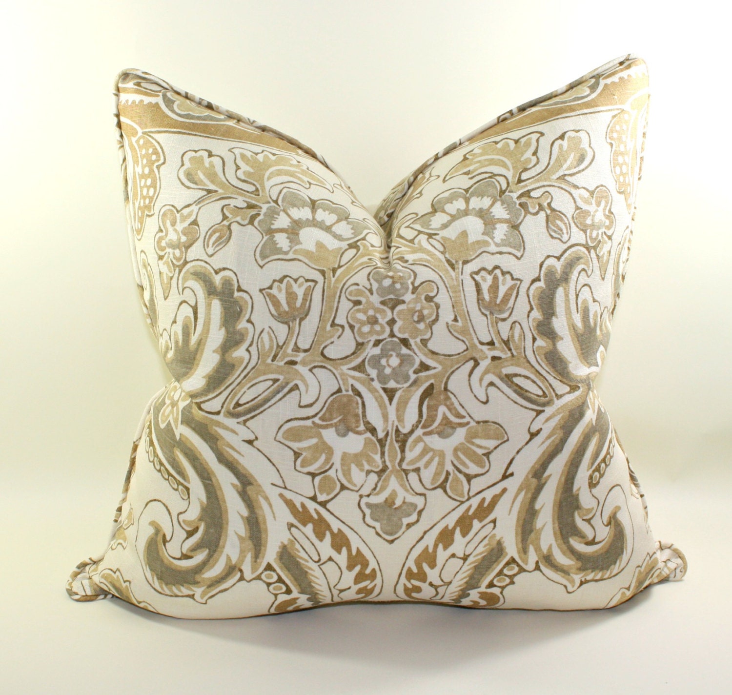 Kravet Lutron in Sandlewood Linen Fabric Pillow Cover, Decorative Pillow Cover, Accent Pillow, Throw Pillow, toss pillow
