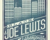 Black Joe Lewis screen printed poster