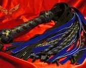 Black and Blue Jeckyl and Hyde Flogger Cat O Nine Hybrid