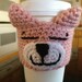 Pink Tabby Cat Coffee Cozy Amigurumi