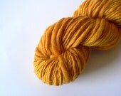 Handspun Merino Yarn Hand Dyed - Aztec Gold 128 yards Worsted Weight