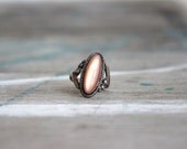 vintage sterling silver ring, mother of pearl
