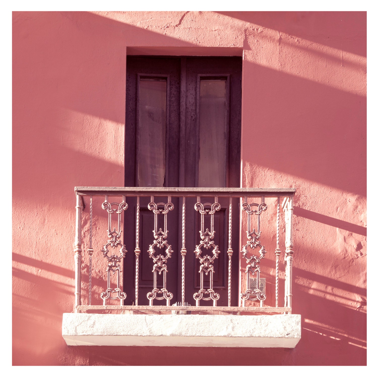 Fine Art Photography, Travel Photography, Sunny Balcony, 8x8 print