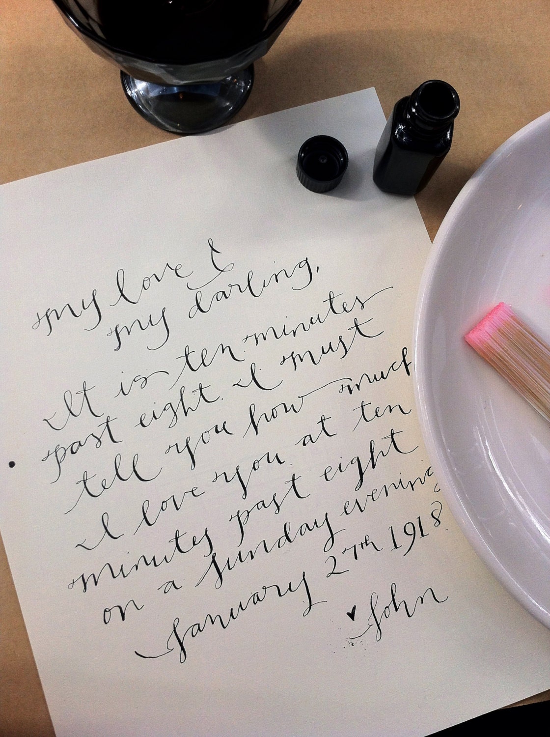 11x14 Custom Calligraphy Print