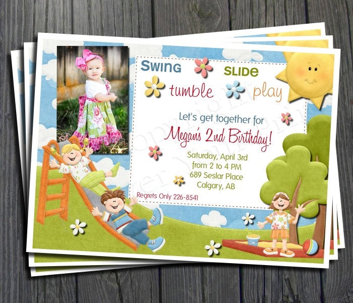 Park Birthday Invitation - FREE Thank You Card included Il_170x135
