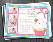 Cupcake Birthday Invitation - FREE Thank You Card included Il_170x135