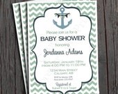 Nautical Baby Shower Invitation - FREE Thank You Card included Il_170x135