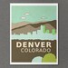 Denver Colorado 8x10 / Nursery Decor, Modern Baby, Typography Poster, City Skyline, Giclee, Illustration, American Travel Theme, Digital