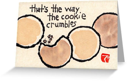 COOKIES Printed Etegami Greeting Card with Envelope