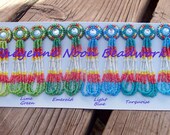 Native American Beaded Earrings - Post back earrings - Mix n match GREENS, 2 for 20