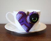Zombie Eye Heart Pendant by Winnifreds Daughter