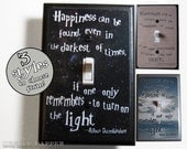 Happiness Can Be Found Quote Jumbo Light Switch Plate Magical Words Of Wisdom