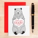 I Love You BEARY Much Greeting Card