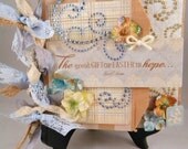 EASTER Shabby Chic Vintage Paper Bag Album Scrapbook HOPE