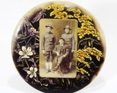 Vintage WWI Memorial Photo Button