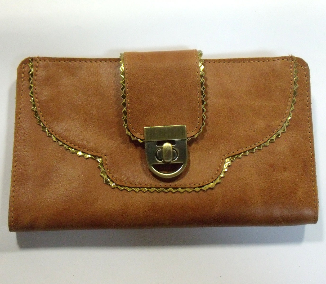 Caramel leather wallet