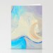 DUSK folded note card - greeting card - stationery - blue clouds sky - moon - contemporary fine art