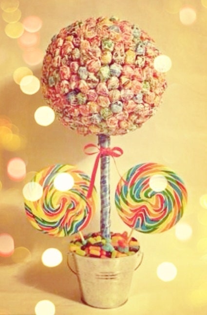 Lollipop Topiary Tree - any Theme - Party Candy Buffet,Station,Centerpiece,candy bar or gift - Happy Birthday