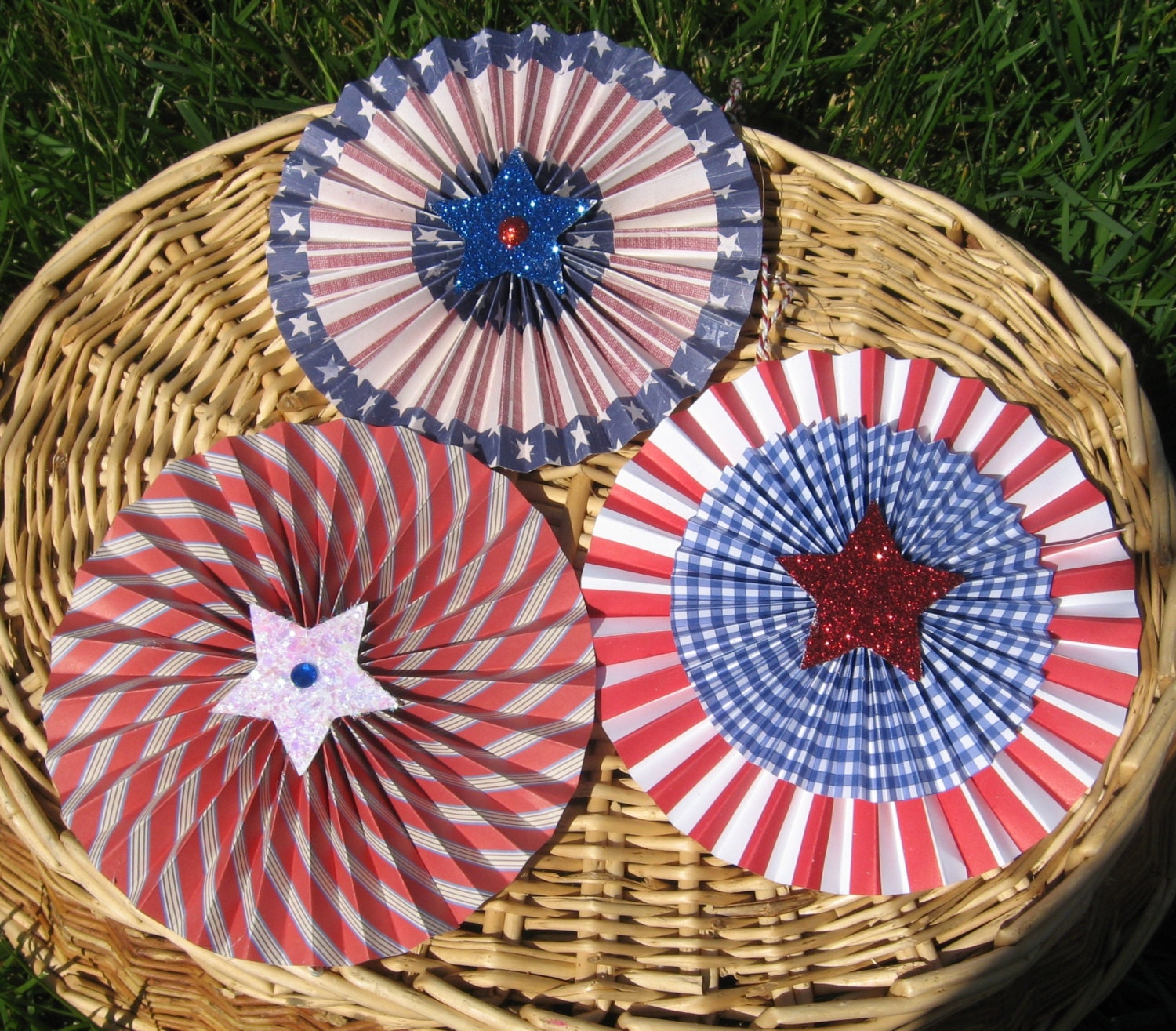 Patriotic Pinwheel Hanging Decorations