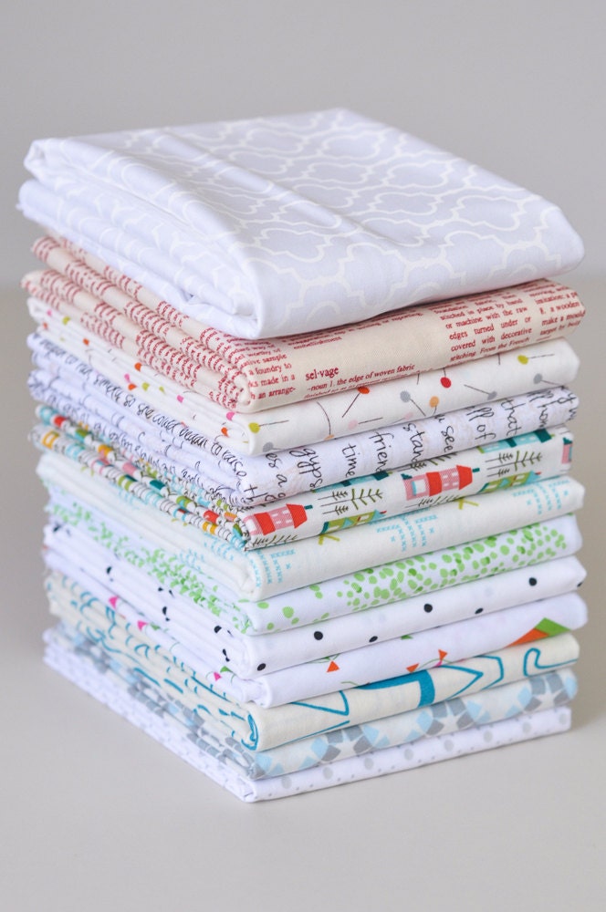 Inside Voices IV Low Volume Fabric Bundle of Twelve Fat Quarters