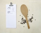 Printable Set of THREE Note Sheets - Ink Illustration - Spices